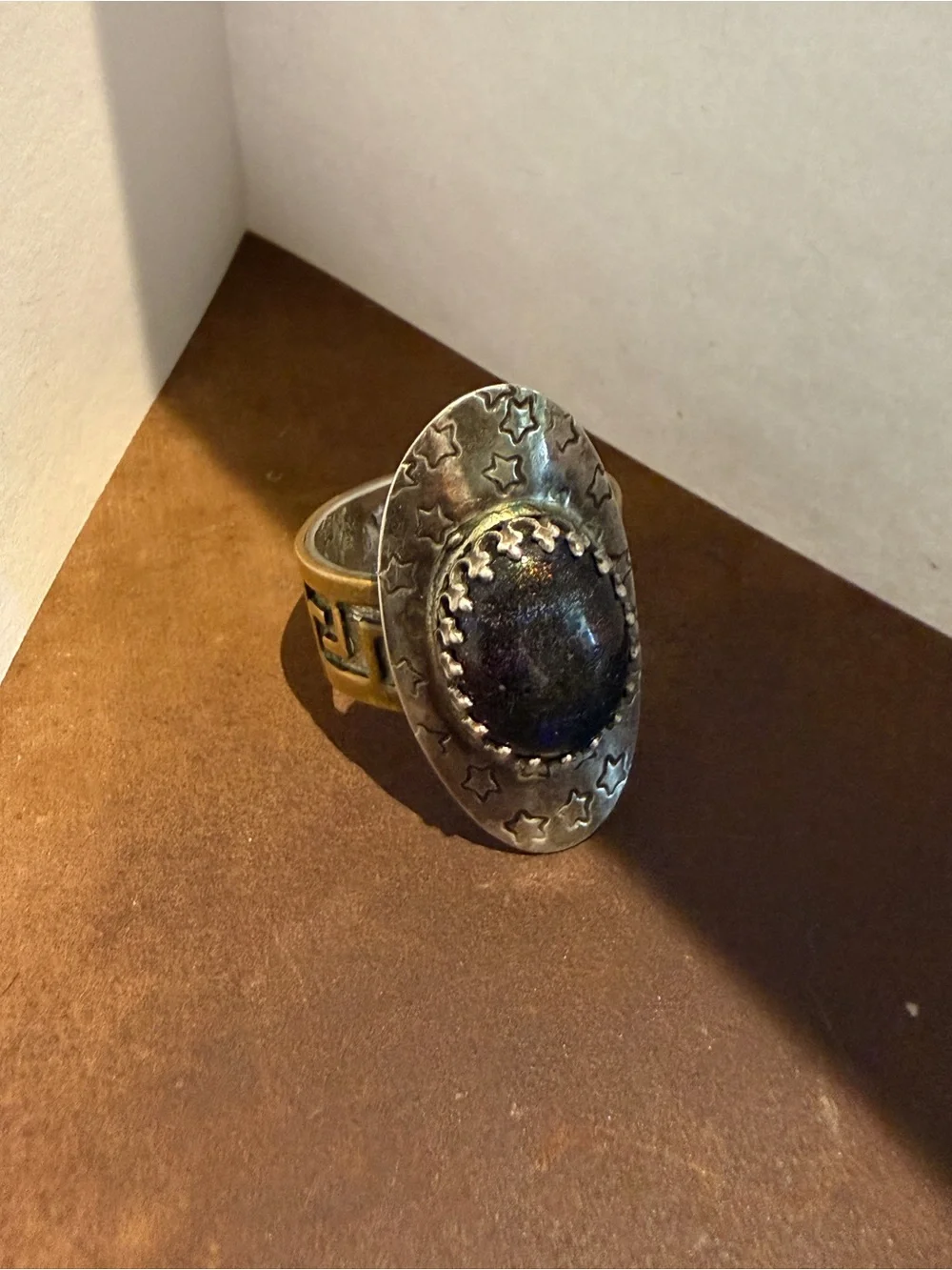 Vance Redhouse Vintage 925 Silver Shield Ring